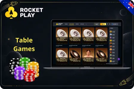 Rocket Play AU table game section